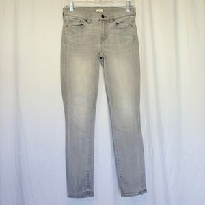 J.Crew Jeans Stretch Skinny Gray F4484 Low Mid Rise Denim Size 25